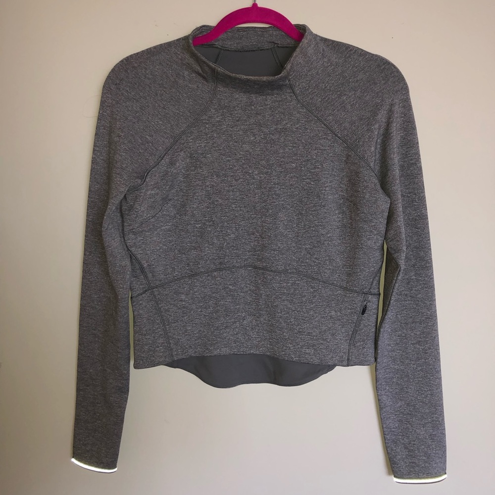 grey lululemon cropped sweater